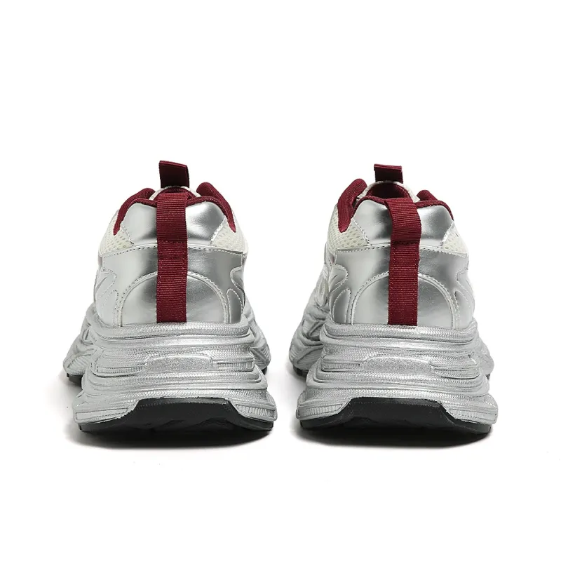 FOREVER 21 Low Top Chunky Sneakers Women's Burgundy-5