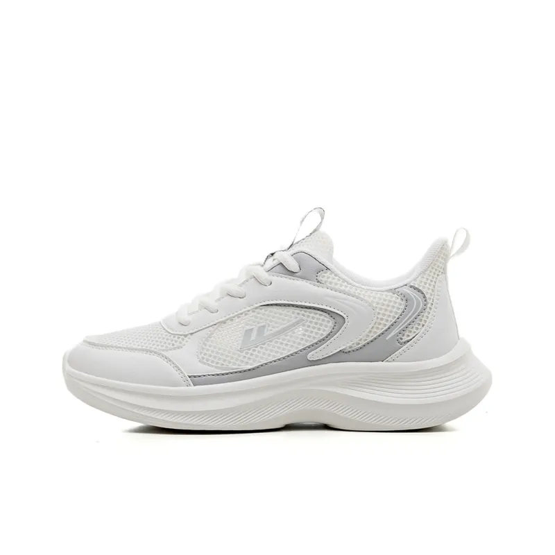 Warrior Breathable Lightweight Height Increasing Casual Shoes Unisex White Gray-0