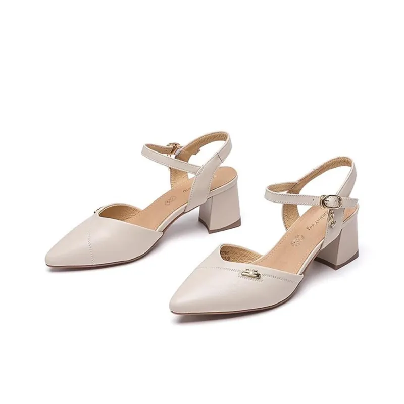 Spider King One Strap Sandals 5.5cm Women's Ecru-3