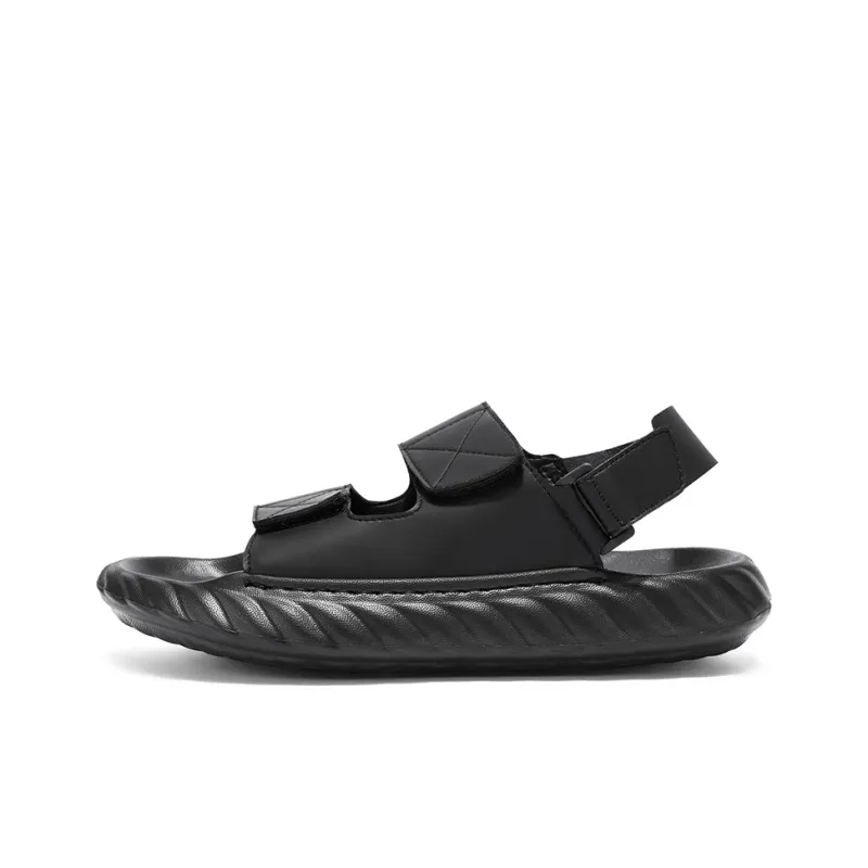 Shiozawa Beach Sandals Men Black Beige-0