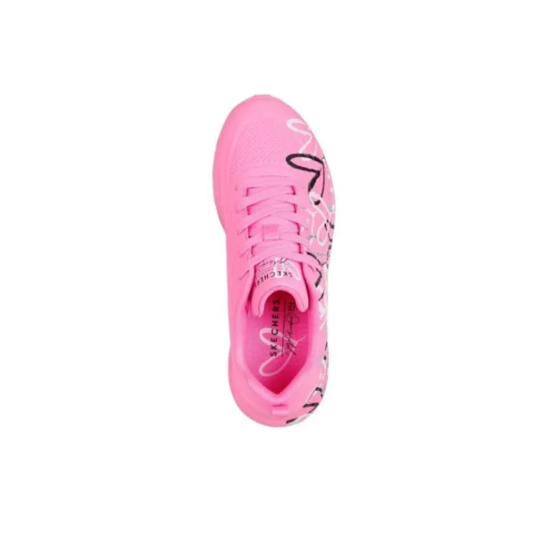 Jgoldcrown x Skechers Uno Low Top Running Shoes Women's Pink-4