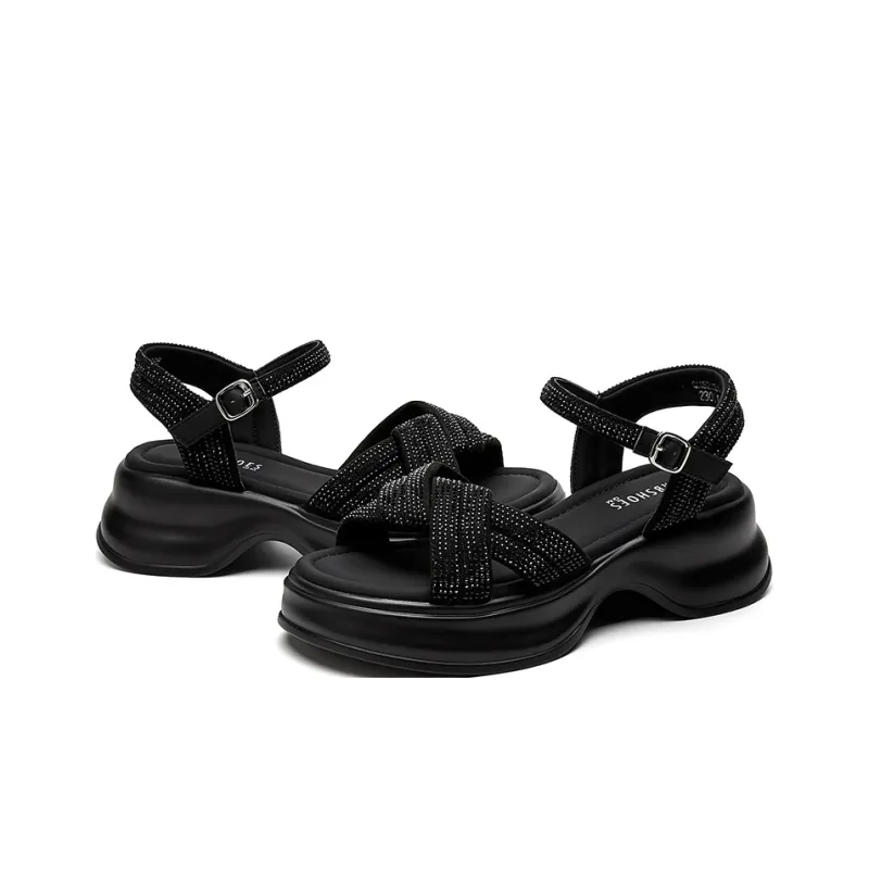 Jin Baichuan One Strap Sandals 5.5cm Women's-3