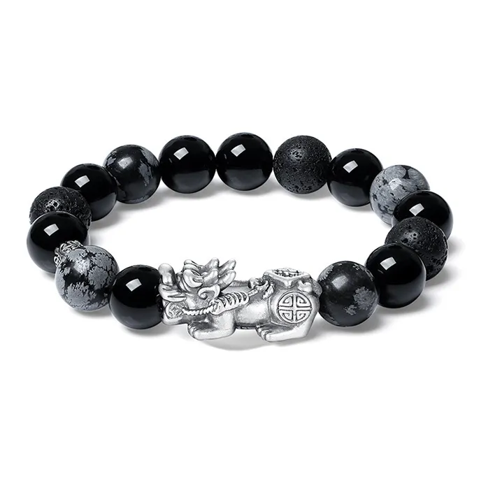 ALI THE FOX Obsidian Bracelets Unisex-0