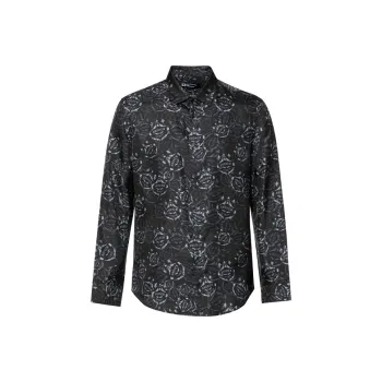 ANDREW MACKENZIE Shirts Men Black Gray