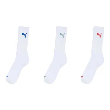 PUMA Half Terry Mid Calf Socks Men's 3 Pack White/Red