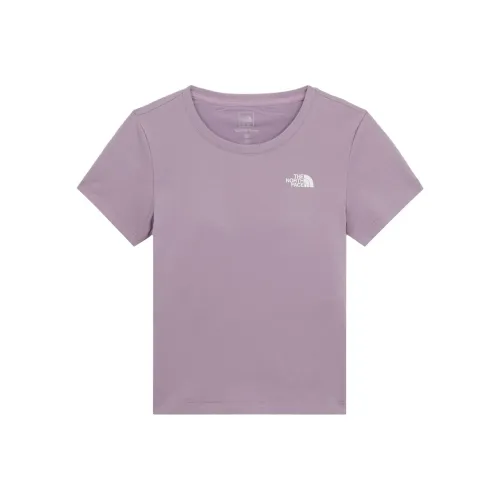 THE NORTH FACE T Shirt Women's Gray Light Purple