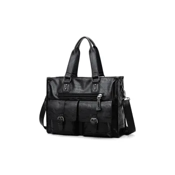 LETOO PU Leather Handbag Men's Black