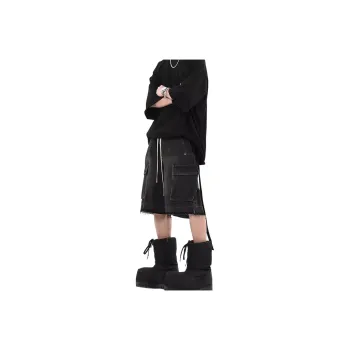 Weles Denim Shorts Unisex Black
