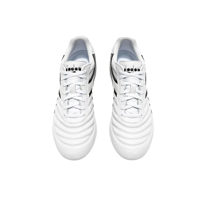 Diadora SG Soft Ground Cushioning, Wear Resistant Soccer Shoes Men's White-2