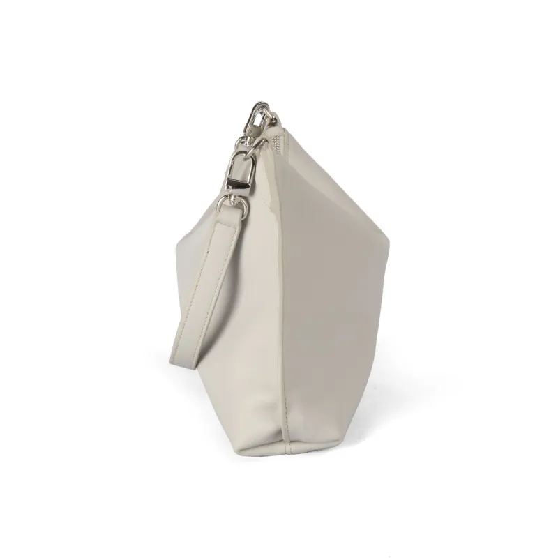 AQUASCUTUM Cow Leather Shoulder Bag Women's Light Gray-2