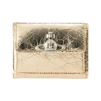 Vivienne Westwood Leather Wallet Unisex Gold