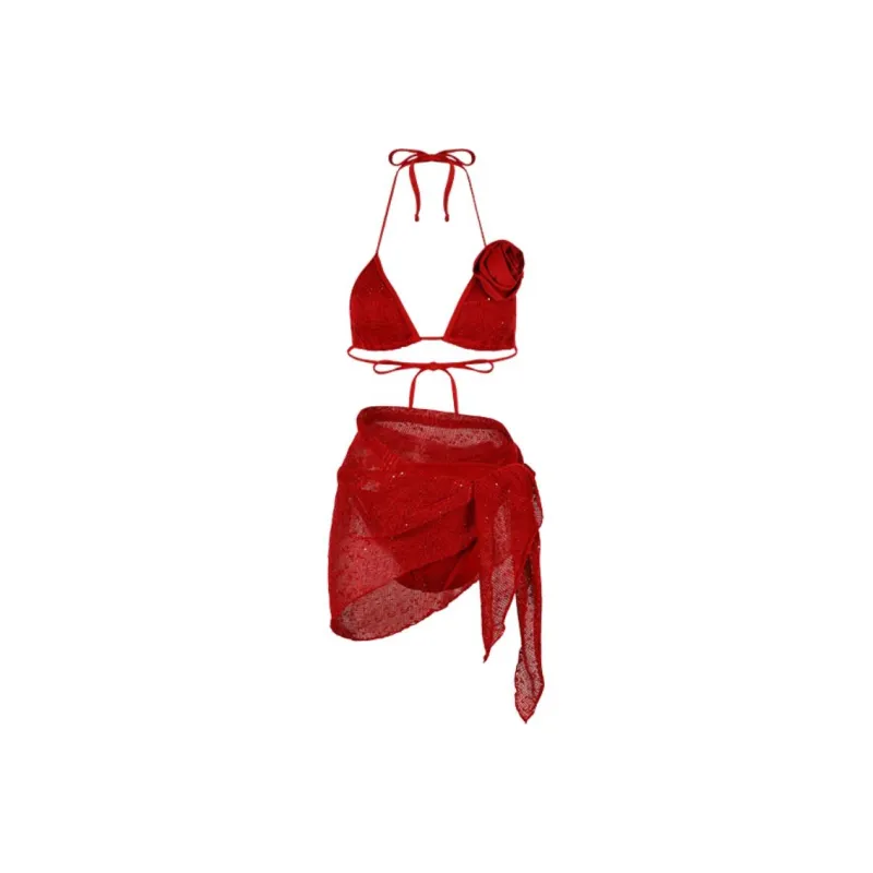 LUYOUYE Bikinis Women's Red-0