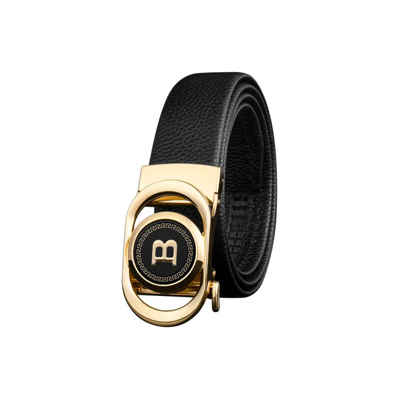 LUCKY LION Cow Leather Belts Men's 3.5cm-0