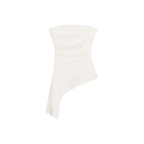 ZARA Strapless Tops Women's White