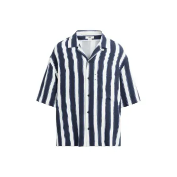 ZARA Shirts Men Sea Blue/White