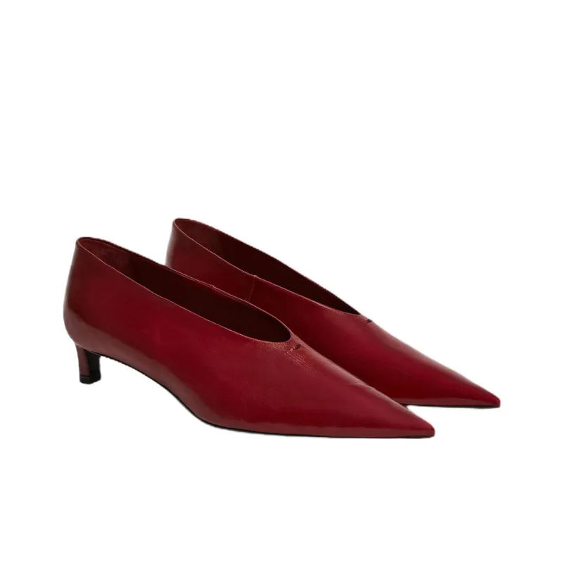 JIL SANDER Slim Heel High Heels 4cm Women's Dark Red-2
