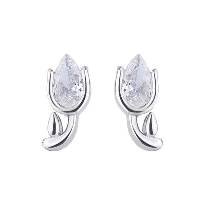PHOENIXSILY 999 Fine Silver Stud Earrings Women's-0