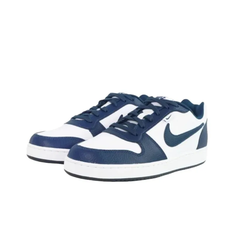 Nike EBERNON Anti Slip Wear Resistant Low Top Skateboard Shoes Men's White Blue-2