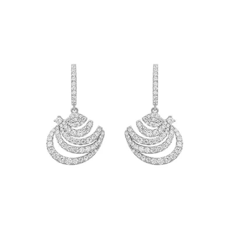 HEFANG 925 Sterling Silver Earrings Women's-0