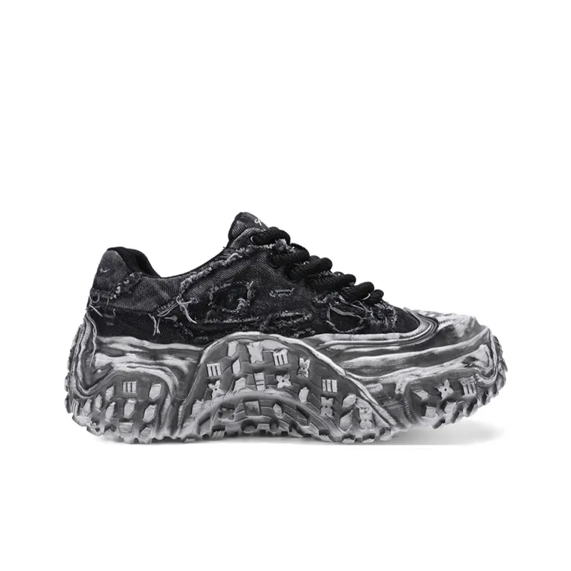 Colorful Creations Slip Resistant, Abrasion Resistant, Breathable, Height Increasing Low Top Chunky Sneakers Men's Box-6