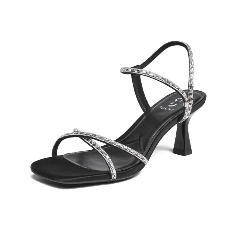 JOSINY One Strap Sandals Women's Black-0