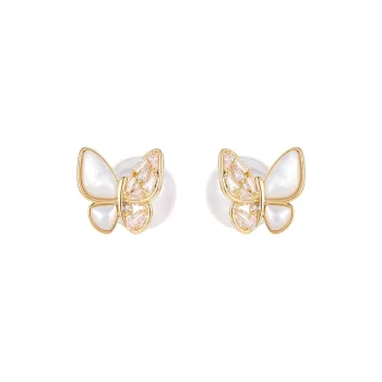VIOLET Copper Alloy Stud Earrings Women's