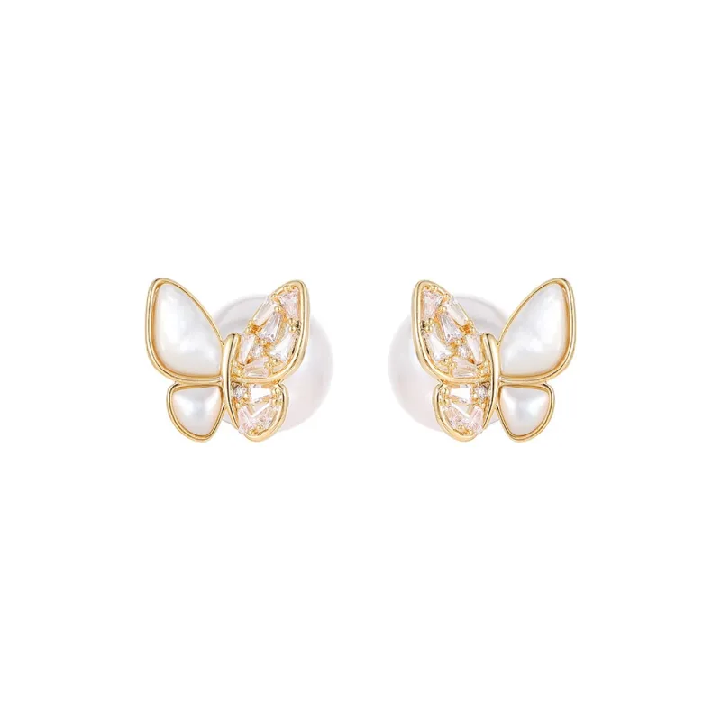 VIOLET Copper Alloy Stud Earrings Women's-0