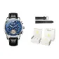 Men's Black Leather Natural Blue[Luxury Box]