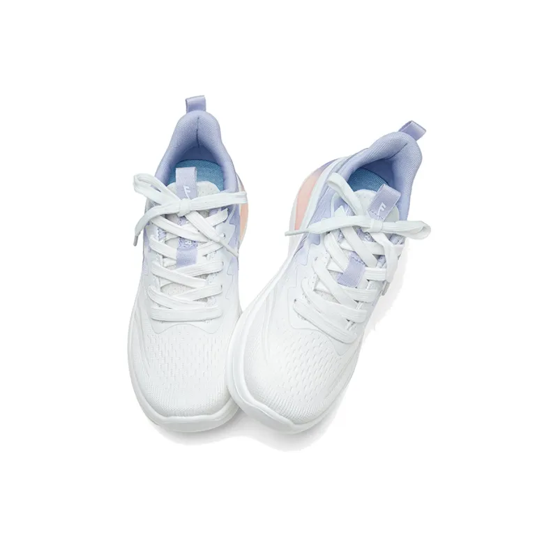 Warrior Slip Resistant, Abrasion Resistant, Breathable Low Top Casual Running Shoes Women's White Purple-2