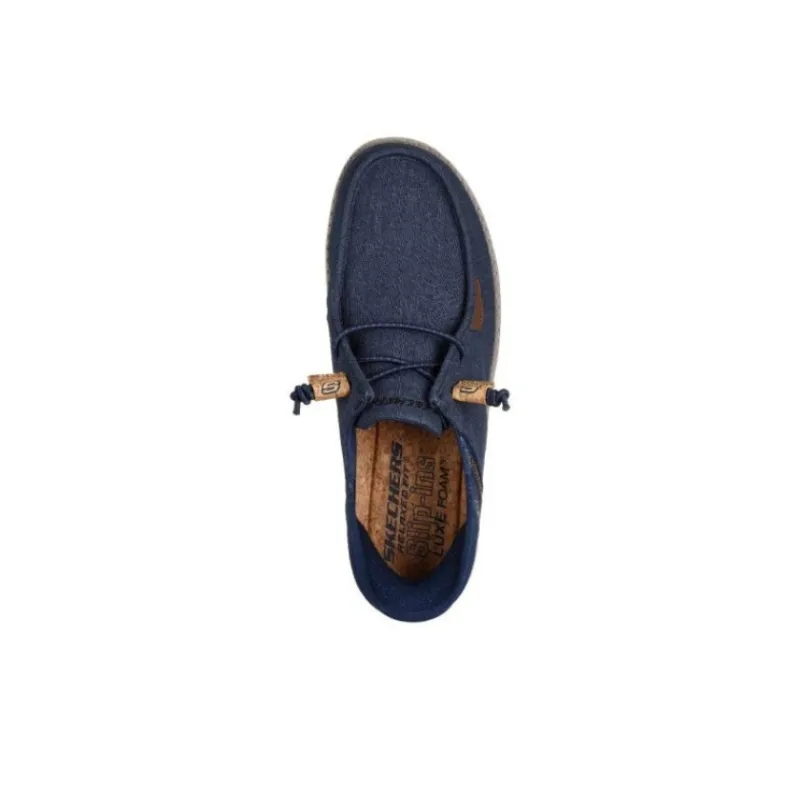 Skechers Melson Low Top Casual Shoes Men's Marine Blue-3