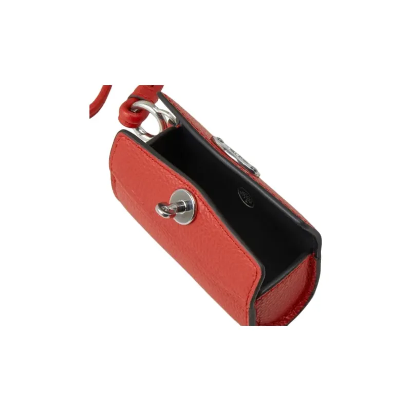 Mulberry Leather Lipstick Storage Bag Women's Red-2