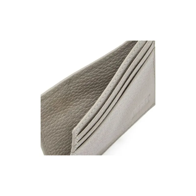 DIESEL Grain Leather Card Holder Men's Gray-2