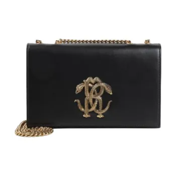 Roberto Cavalli Leather Shoulder Bag Women's Black