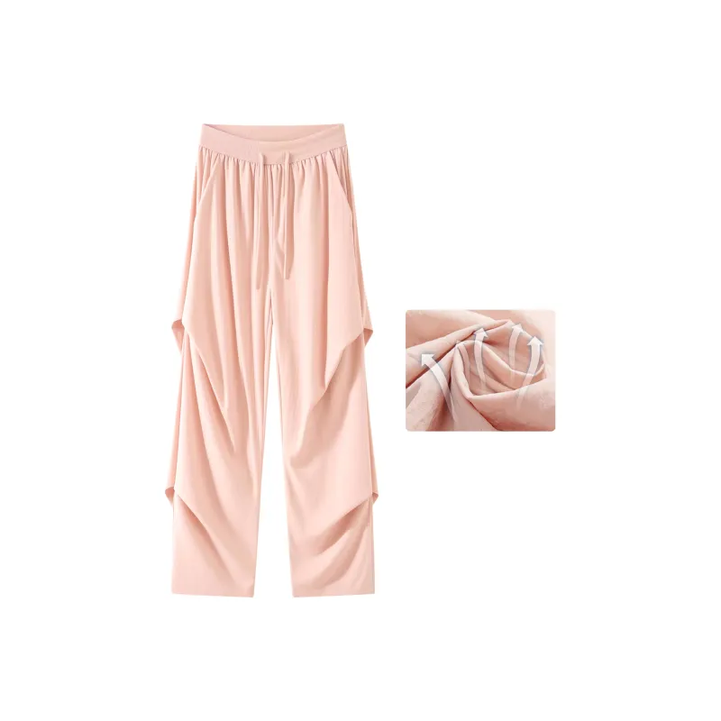 SOIE Cargo Pants Unisex Pink [Summer Cool Ice Silk Material]-1