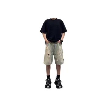 CORNILOT Denim Shorts Unisex Yellow Mud