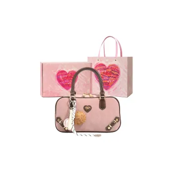 MINLUBAOLUO Synthetic Leather Handbag Women's Pink