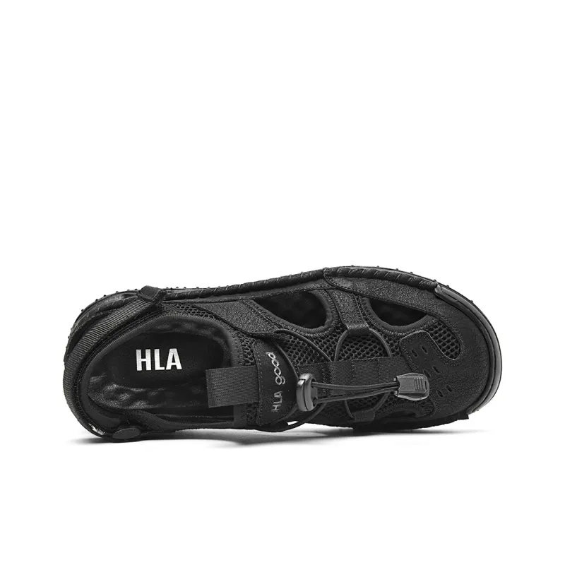 HLA River Trekking Shoes Men Black Khaki-2
