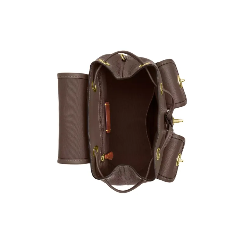 COACH Smooth Leather Backpack Medium Size Women's Dark Stone Color-2