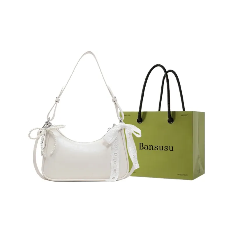 Bansusu PU Shoulder Bag Women's Ecru/Black/Pink/Yellow-0