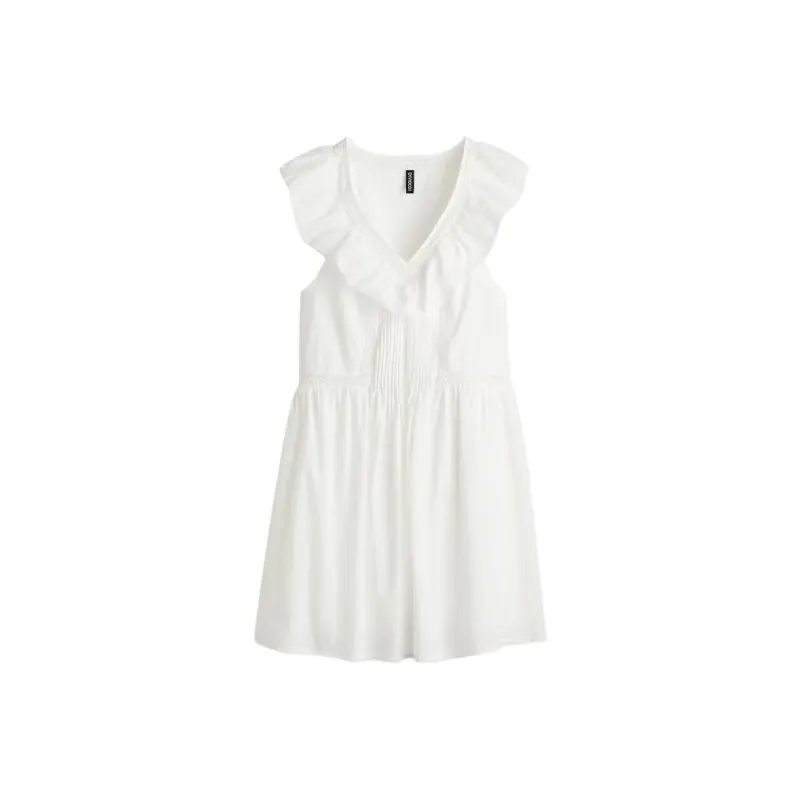 H&M Sleeveless Dresses Women's White-0
