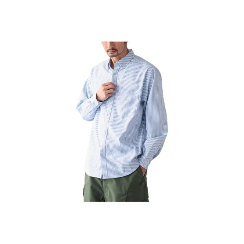 Beams Shirts Men Light Blue-4