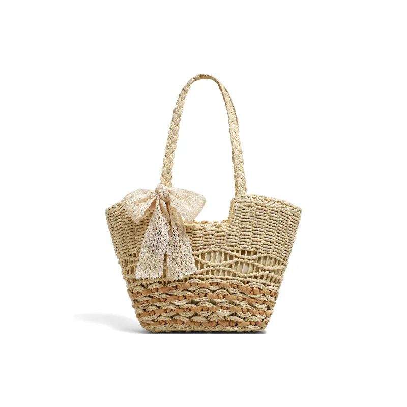 C°BANNER Fabric Shoulder Bag Tubas Women's Beige/Khaki-3