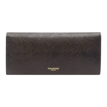 THOM BROWNE· Pebble Textured Calfskin Wallet Large Size Men's Cedar Brown