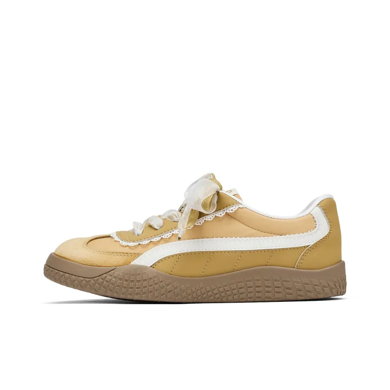 Hotwind Cream Lace Series Anti Slip Wear Resistant Low Top Casual Shoes Women's-5