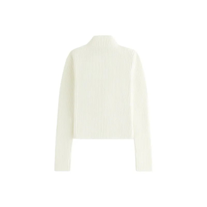 KITH SS25 Ina Cowlick Fur Sweater Women's Sand-1