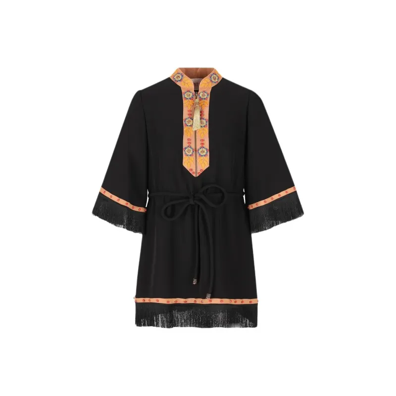 Valentino Long Sleeved Dress Women's Black-0