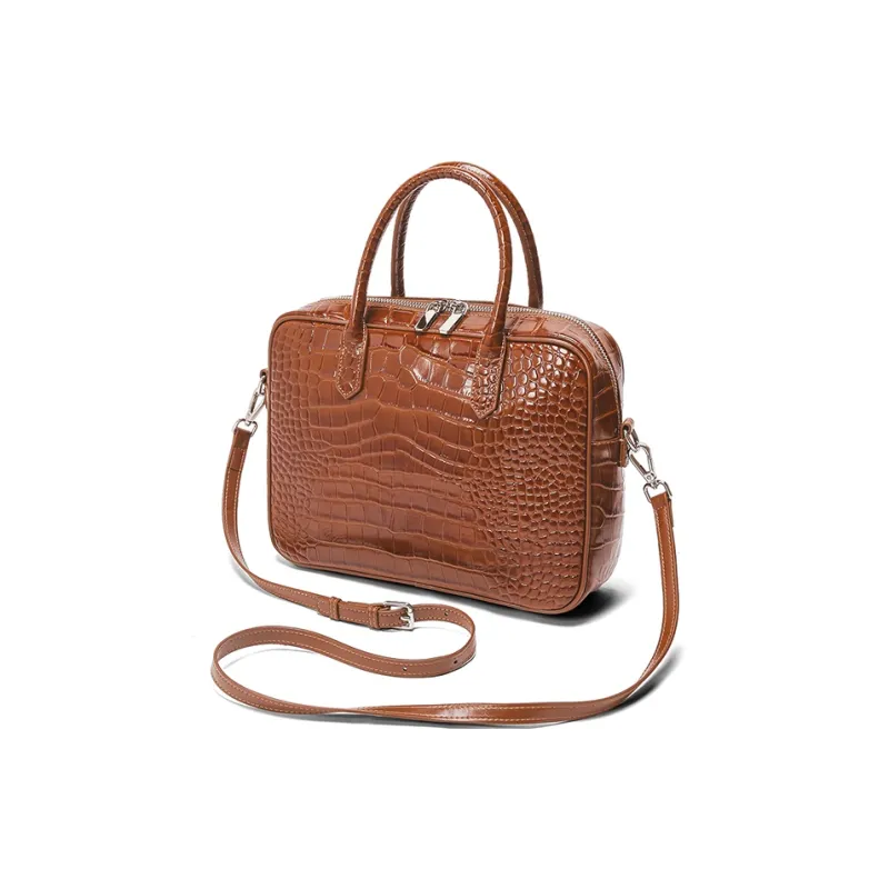 Old Man's Head Cow Leather Handbag Regular Women's Black/Red/Brown-10