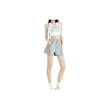Ordifen Denim Shorts Women's Light Blue