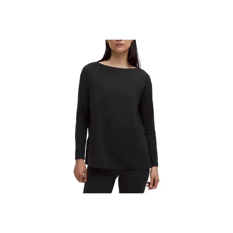 Lululemon Long SleeveNulu Yoga T Shirt Women's Black-0