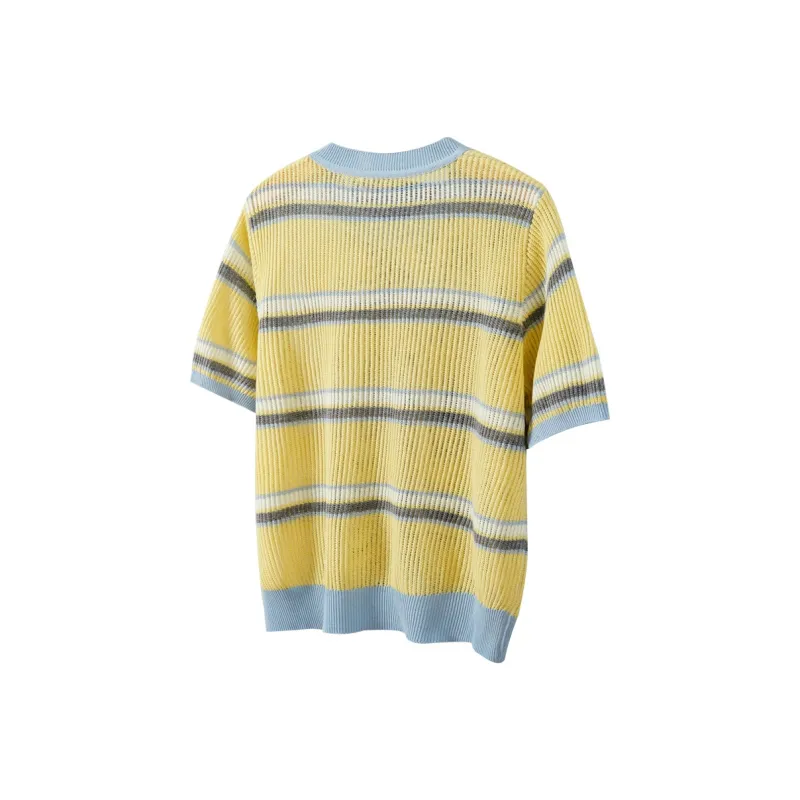 TOUCH Knitwear Women's Blue Yellow Stripes-1
